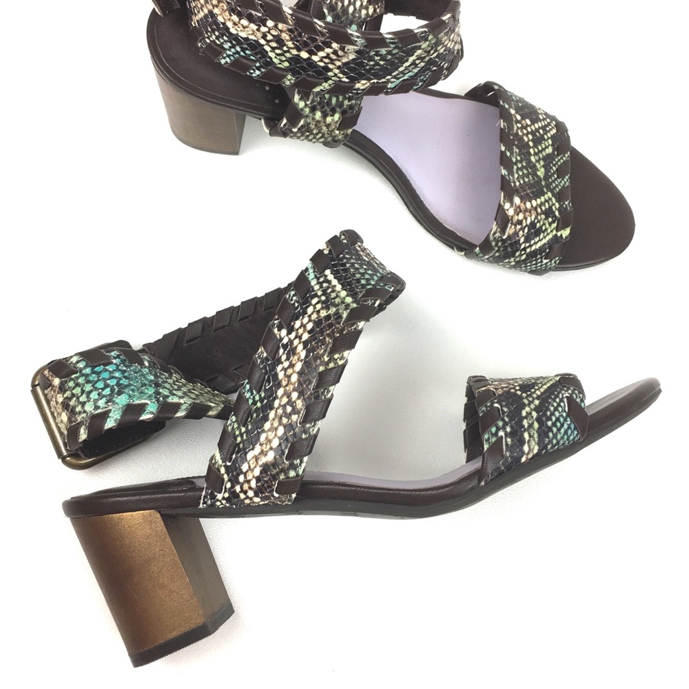 Johnston and Murphy leather sandal strappy snake